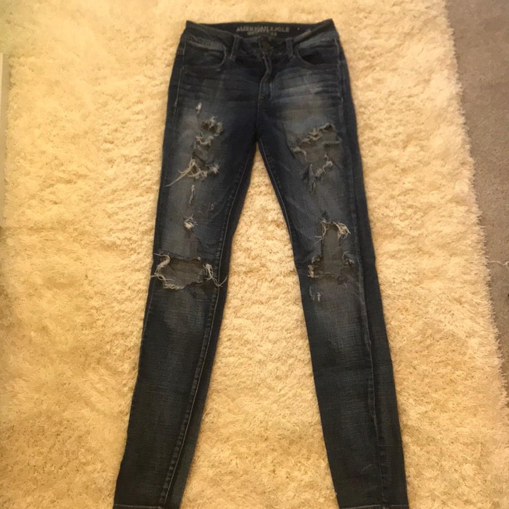 Distressed American Eagle Skinny Jeans